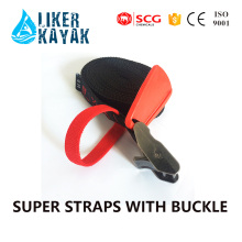 Hook Kayak Lashing Ratchet Tie Down Ceinture à cliquet avec boucle